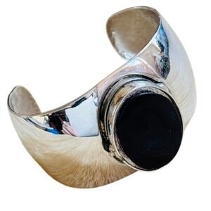 VTG C Sebiri Cuff Bracelet Solid Perfume Princess Marcella Borghese silver